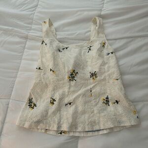 Anthropologie Tank Top Blouse with Corset Back